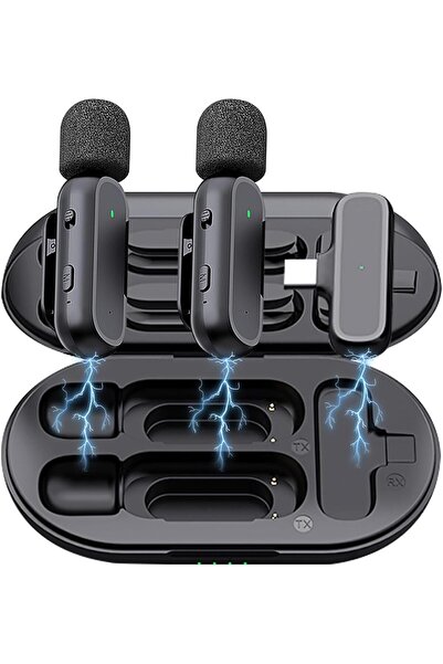 Arabest 2-Pack Wireless Lavalier Microphone,Noise Reduction,Plug-Play,with Ch...