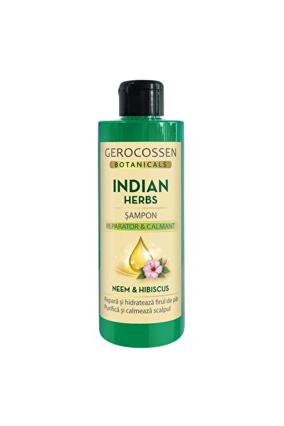 GEROCOSSEN Botanicals Indian Herbs Sampon Reparator și Calmant cu Neem și Hib...