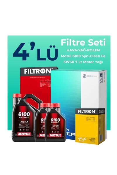 Filtron Ford Transit V184 2.4 Dizel Filtre Bakım Seti Motul Motor Yağlı (2001-2006) 4 Lü