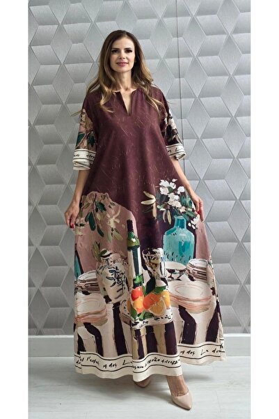 OnlyForYou Rochie Damă Lungă din Satin – Rochie Vaporoasă Elegantă cu Mânecă ...