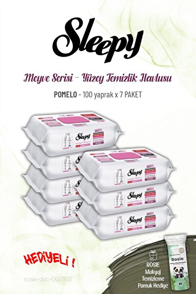 Sleepy 7 Packs of Pomelo Surface Cleaning Towels 100 Sheets and Rosie
