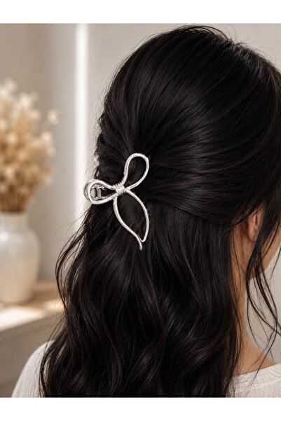 JEWELRY ✨ Shine Jewellery Silver Ribbon Design Metal Hair Clip