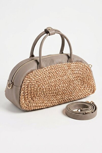 I Love Shoes Lunavia Mink Genuine Leather Jute Women's Bag
