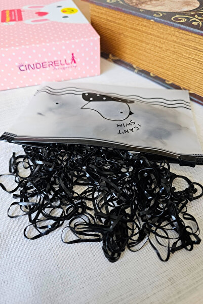 Cinderella Set de 300 de agrafe elastice negre, subțiri, groase și flexibile ...