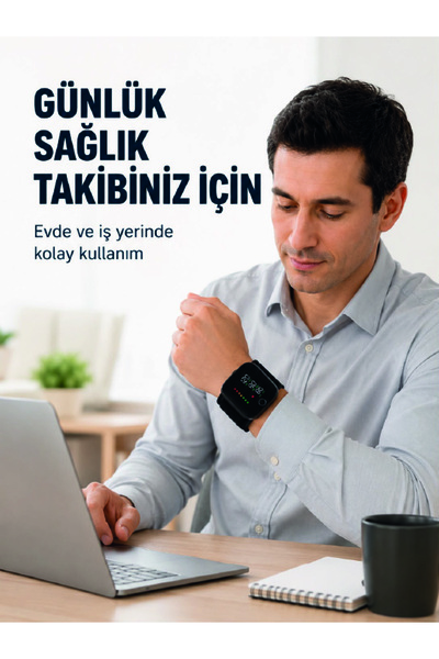 Clevora Şarjlı Bilekten Dijital Tansiyon Ölçer Geniş LCD Ekranlı