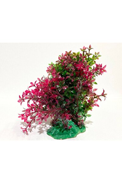 Classica Plante acvariu artificiale Ludwigia rosie 15X12X16cm