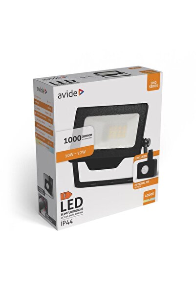 Avide Προβολέας LED SMD 10W Λευκό 4000K με Προαιρετικό PIR