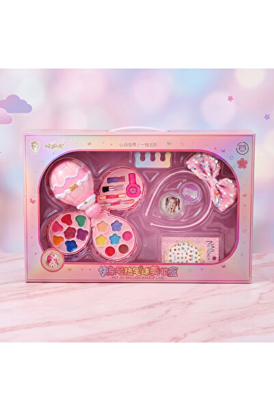 wafra store Kids Makeup Toy for Girls Pink Balloon Design with Hair Hoop and ...