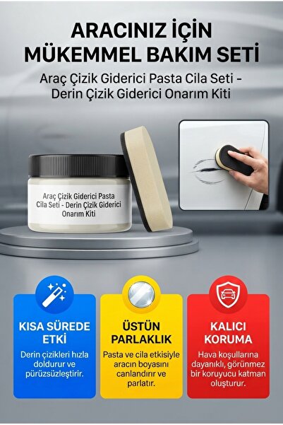 ALL FAST Araç Çizik Giderici Pasta Cila Seti - Derin Çizik Giderici Onarım Kiti