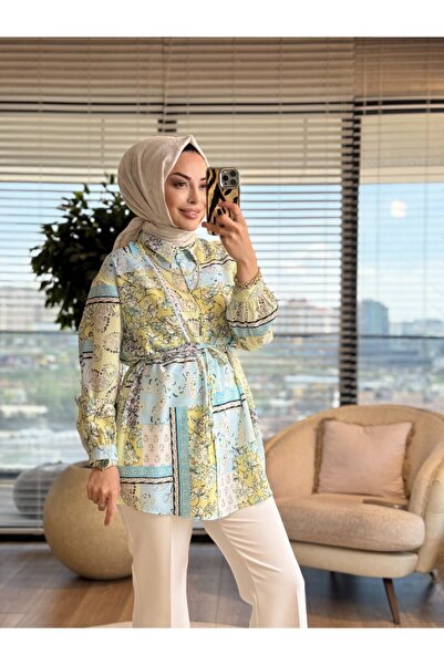 Lamazi Veil 2039 Silk Patterned Shirt Oil Green