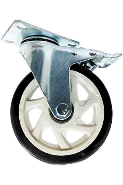 OEM Ελαστικός τροχός με φρένο για καρότσι 150mm