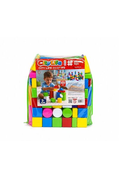 OEM SET CONSTRUCȚIE ORAȘ VIEȚE MINI 2 - 60 piese - 12 cm - plastic