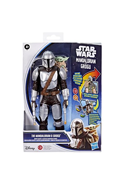 Hasbro Star Wars Mandalorian și Grogu Set Figurine Vânător de Recompense cu S...