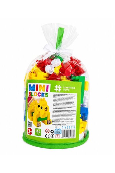 OEM SET DE CONSTRUCȚIE MINI-BLOCURI 3 - 144 piese - 18 cm - plastic