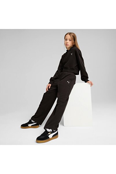 Puma WARDROBE ESS Hanorac cu glugă pentru tineri, croială scurtă