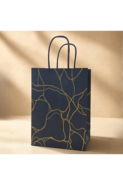 Tohfati Hadaya Luxury "Ysmile" Style Black Marble Gold Line Pattern Gift Pape...
