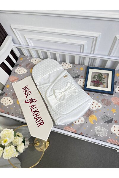 WASL ALKHAIR Newborn Receiving Blanket Pomegranate Love Fabric Padded with Ho...