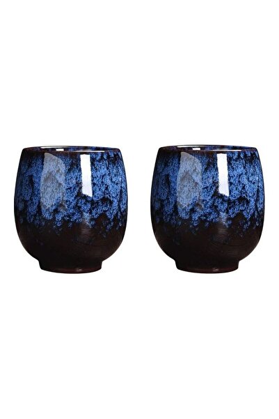 XIUWOO Set Of 2 Double Walled Coffee Cup Ceramic Teacup Set Kung Fu Tea Set P...
