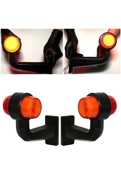 Flexzon Σετ Φώτων Σήμανσης LED ΝΕΟΝ 12V / 24V IP68 Κόκκινο / Πορτοκαλί 191mm ...