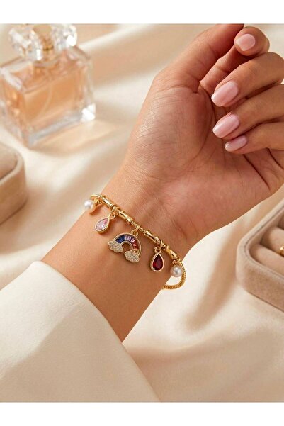 VAREVİA Steel Bracelet with Colorful Symbol