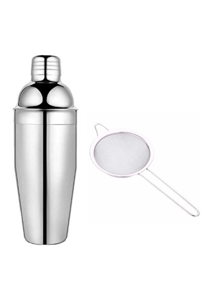 adin tasarım Metal Shaker 350 ml + Bar Strainer 5.5 cm Cocktail Preparation S...