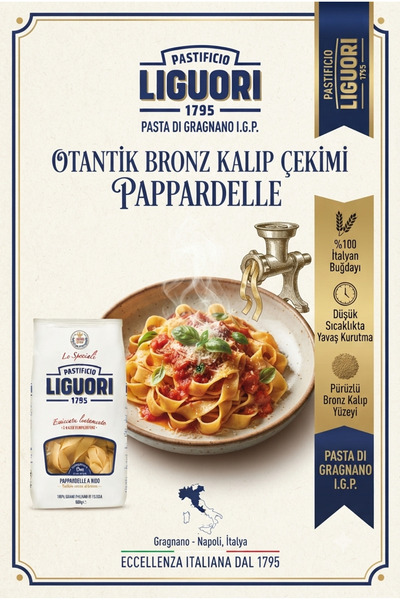 LIGUORI Pappardelle İtalyan Makarna 500 Gr.