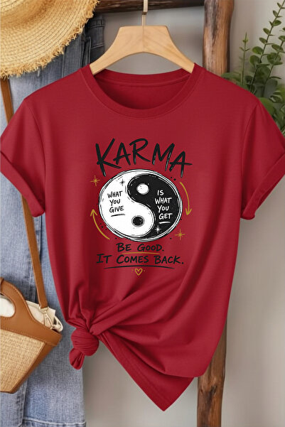 l'eivor Karma - Be Good Special Design Printed Women's Cotton T-Shirt