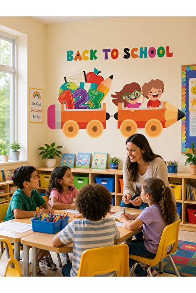 Sim Tasarım Back to School Wall Sticker Kids' Room and Classroom Decor