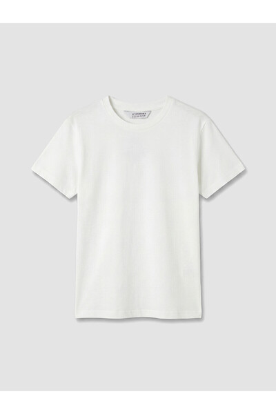 LC Waikiki Trendlucky Girl's T-Shirt with Oval Collar and Short Sleeves with ...