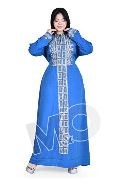 M&O 2 Linen Jalabiya with High Quality Thread Embroidery from the Top of the ...