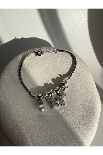 BHR AKSESUAR Silver Color Charm Bracelet