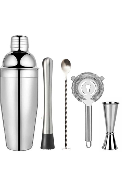 adin tasarım Shaker 350 ml Mojito Muddler Spoon Strainer Jigger 3/6 Cl Cockta...