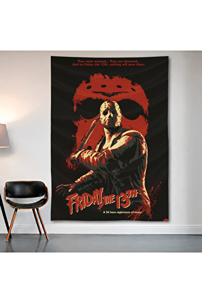 Geek Cultcha Friday the 13Th Wall Drape Wall Tapestry First Quality Satin Fab...