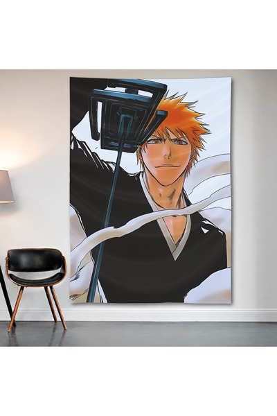 Geek Cultcha لوحة جدارية من Bleach Ichigo Kurosaki، ملصق من قماش الساتان عالي...
