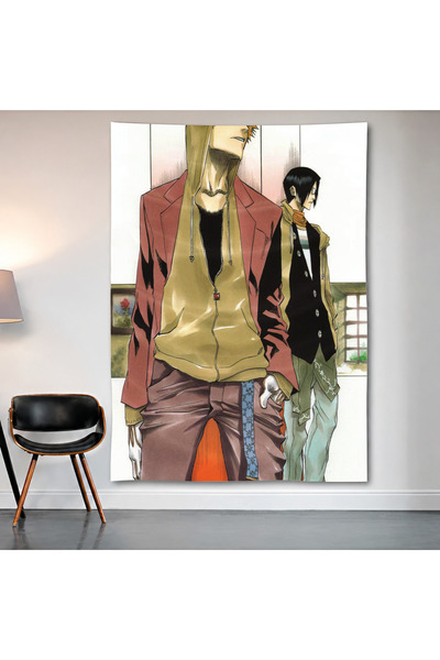 Geek Cultcha Chainsaw Man Wall Covering Wall Tapestry First Quality Satin Fab...