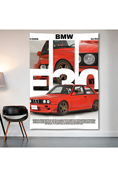 Geek Cultcha Bmw E30 30 Years Edition Wall Covering Wall Tapestry First Quali...
