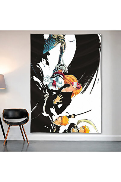 Geek Cultcha Anime Ink Art Wall Cloth Wall Tapestry First Quality Satin Fabri...