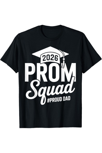 12 HERTZ تي شيرت Squad Dad Graduate Prom Class of 2026 للجنسين، برقبة دائرية،...