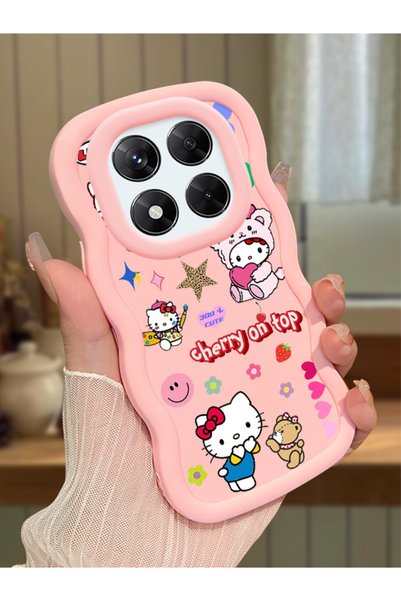 Hontinga Redmi Note 14 Pro 4g Compatible Case with Camera Protector Pink Sili...