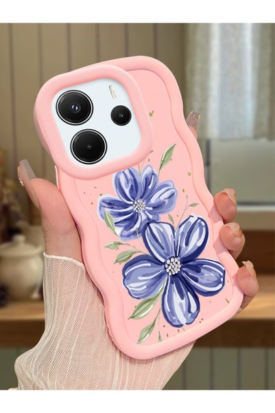 Hontinga Redmi Note 14 4g Compatible Case Camera Protector Pink Silicone Coup...