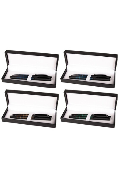 CRESCO Set instrumente de scris Dorian, stilou si pix, etui, negru, 38cm