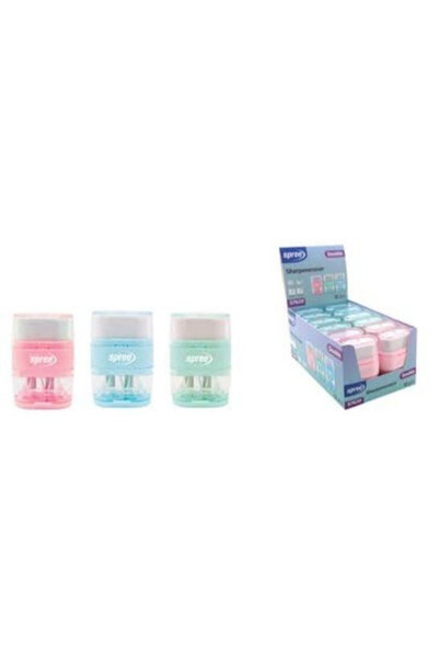 OEM Ascutitoare dubla Koh-I-Noor set 12 pastel cu guma si recipient