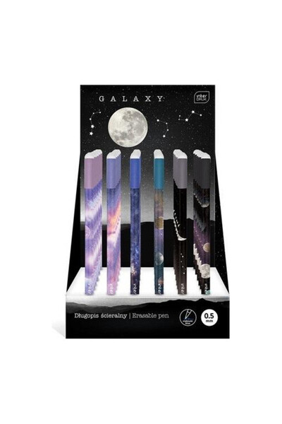 Interdruk Pixuri ștergibile Galaxy 0.5 mm, rezerve albastre 36 bucăți.