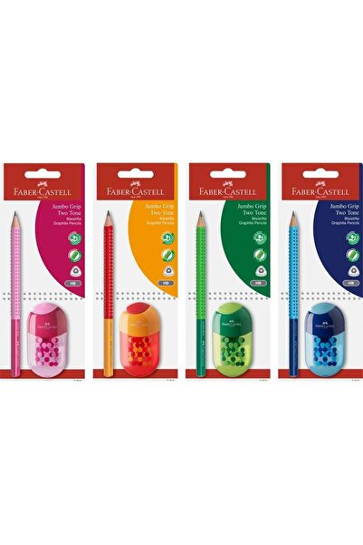 Faber Castell Set creion Faber-Castell Jumbo Grip Two Tone, HB, cu ascutitoar...