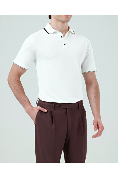 TerziAdemAltun Italian Style Slim Fit Men's Polo Collar Short-Sleeved Knitwea...