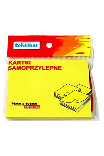 Schemat Note autoadesive 76x101 mm, cu adeziv, galben, 100 foi