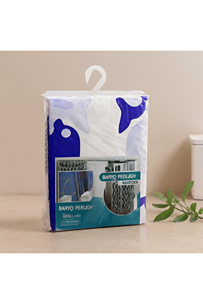 magicool Double Wing Polyester Bathroom Curtain Set of 2 180X110 cm (12 Rings)