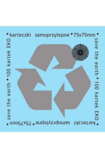 OEM Note adezive Ziemia Obiecana Eko, foi autocolante 75x75 mm, albastru desc...