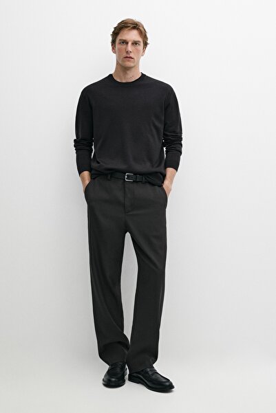 Massimo Dutti %100 merinos yünlü bisiklet yaka triko kazak
