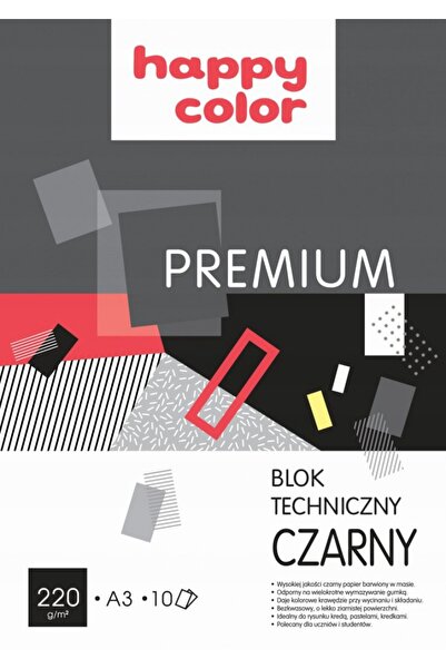 GDD Hartie glasata Happy Color, A3, 10 coli, Negru